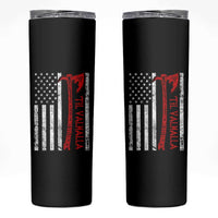 Viking Til Valhalla Skinny Tumbler Norse Mythology Axe USA Flag - Wonder Print Shop