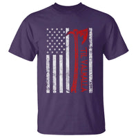 Viking Til Valhalla T Shirt Norse Mythology Axe USA Flag - Wonder Print Shop