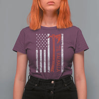 Viking Til Valhalla T Shirt For Women Norse Mythology Axe USA Flag - Wonder Print Shop