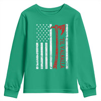 Viking Til Valhalla Youth Sweatshirt Norse Mythology Axe USA Flag - Wonder Print Shop