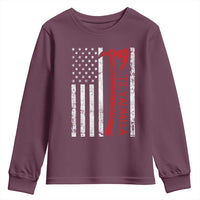 Viking Til Valhalla Youth Sweatshirt Norse Mythology Axe USA Flag - Wonder Print Shop