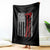 Viking Til Valhalla Throw Blanket Norse Mythology Axe Celtic Knot USA Flag - Wonder Print Shop