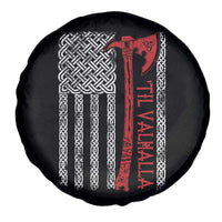 Viking Til Valhalla Spare Tire Cover Norse Mythology Axe Celtic Knot USA Flag - Wonder Print Shop