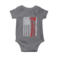 Viking Til Valhalla Baby Onesie Norse Mythology Axe Celtic Knot USA Flag - Wonder Print Shop