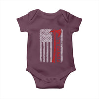 Viking Til Valhalla Baby Onesie Norse Mythology Axe Celtic Knot USA Flag - Wonder Print Shop