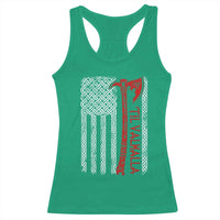 Viking Til Valhalla Racerback Tank Top Norse Mythology Axe Celtic Knot USA Flag - Wonder Print Shop