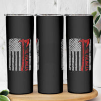Viking Til Valhalla Skinny Tumbler Norse Mythology Axe Celtic Knot USA Flag - Wonder Print Shop