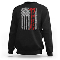 Viking Til Valhalla Sweatshirt Norse Mythology Axe Celtic Knot USA Flag - Wonder Print Shop