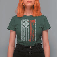 Viking Til Valhalla T Shirt For Women Norse Mythology Axe Celtic Knot USA Flag - Wonder Print Shop