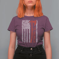 Viking Til Valhalla T Shirt For Women Norse Mythology Axe Celtic Knot USA Flag - Wonder Print Shop