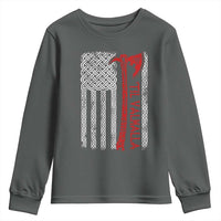 Viking Til Valhalla Youth Sweatshirt Norse Mythology Axe Celtic Knot USA Flag - Wonder Print Shop