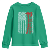 Viking Til Valhalla Youth Sweatshirt Norse Mythology Axe Celtic Knot USA Flag - Wonder Print Shop