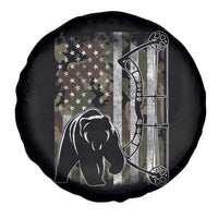 Bear Bowhunting Bow Archery Vintage Camo American Flag Spare Tire Cover - Wonder Print Shop
