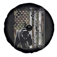 Bear Bowhunting Bow Archery Vintage Camo American Flag Spare Tire Cover - Wonder Print Shop