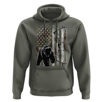 Bear Bowhunting Bow Archery Vintage Camo American Flag Hoodie - Wonder Print Shop
