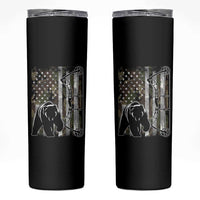 Bear Bowhunting Bow Archery Vintage Camo American Flag Skinny Tumbler - Wonder Print Shop