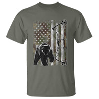 Bear Bowhunting Bow Archery Vintage Camo American Flag T Shirt - Wonder Print Shop