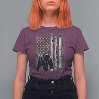 Bear Bowhunting Bow Archery Vintage Camo American Flag T Shirt For Women - Wonder Print Shop
