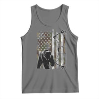 Bear Bowhunting Bow Archery Vintage Camo American Flag Tank Top - Wonder Print Shop