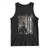 Bear Bowhunting Bow Archery Vintage Camo American Flag Tank Top - Wonder Print Shop