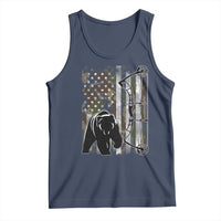 Bear Bowhunting Bow Archery Vintage Camo American Flag Tank Top - Wonder Print Shop