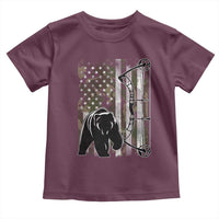 Bear Bowhunting Bow Archery Vintage Camo American Flag Toddler T Shirt - Wonder Print Shop