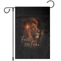 Faith Over Fear Garden Flag Lion Of Judah Jesus Christian Religious - Wonder Print Shop