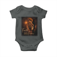 Faith Over Fear Baby Onesie Lion Of Judah Jesus Christian Religious - Wonder Print Shop