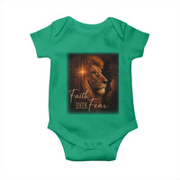 Faith Over Fear Baby Onesie Lion Of Judah Jesus Christian Religious - Wonder Print Shop