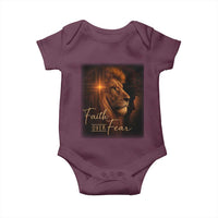 Faith Over Fear Baby Onesie Lion Of Judah Jesus Christian Religious - Wonder Print Shop
