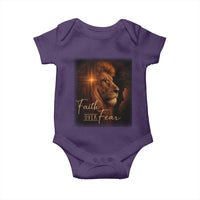 Faith Over Fear Baby Onesie Lion Of Judah Jesus Christian Religious - Wonder Print Shop