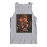 Faith Over Fear Tank Top Lion Of Judah Jesus Christian Religious - Wonder Print Shop