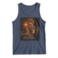 Faith Over Fear Tank Top Lion Of Judah Jesus Christian Religious - Wonder Print Shop