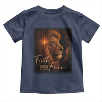 Faith Over Fear Toddler T Shirt Lion Of Judah Jesus Christian Religious - Wonder Print Shop