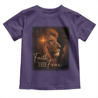 Faith Over Fear Toddler T Shirt Lion Of Judah Jesus Christian Religious - Wonder Print Shop