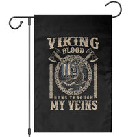 Viking Blood Runs Through My Veins Garden Flag Norse Mythology Drakkar Longship - Wonder Print Shop