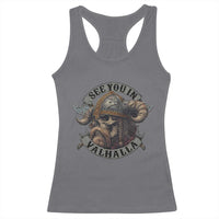 See You In Valhalla Racerback Tank Top Nordic Norse Viking Warrior Skull - Wonder Print Shop
