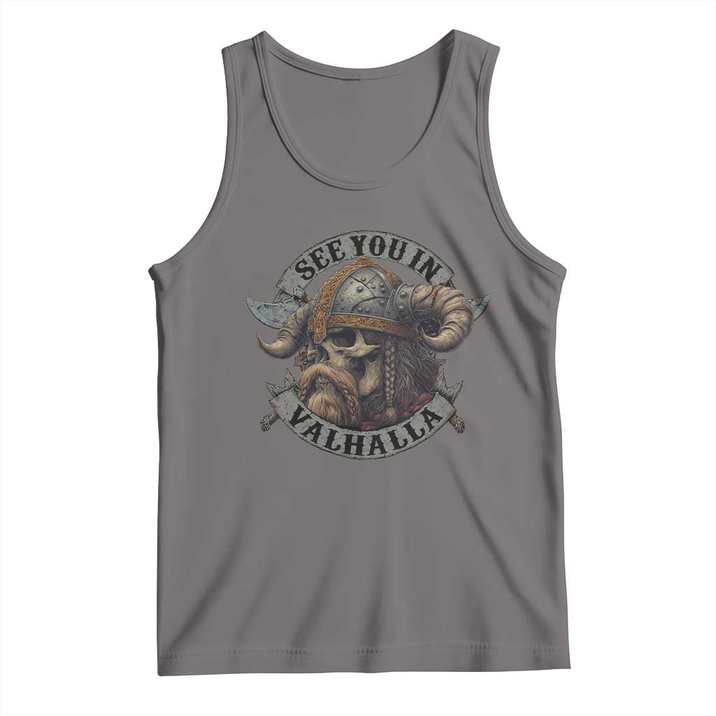 See You In Valhalla Tank Top Nordic Norse Viking Warrior Skull - Wonder Print Shop