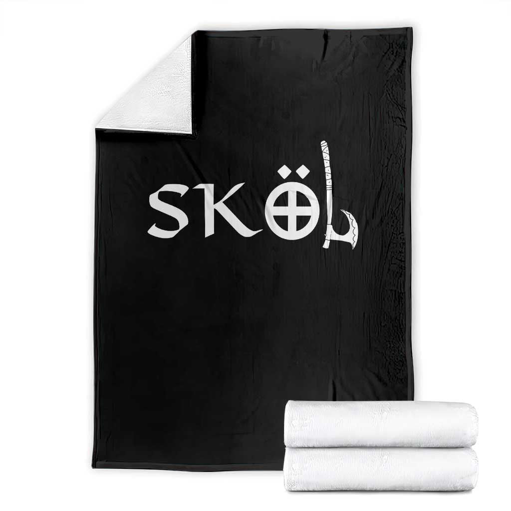 Skol Viking Heritage Axe Nordic Scandinavian Warrior Throw Blanket - Wonder Print Shop