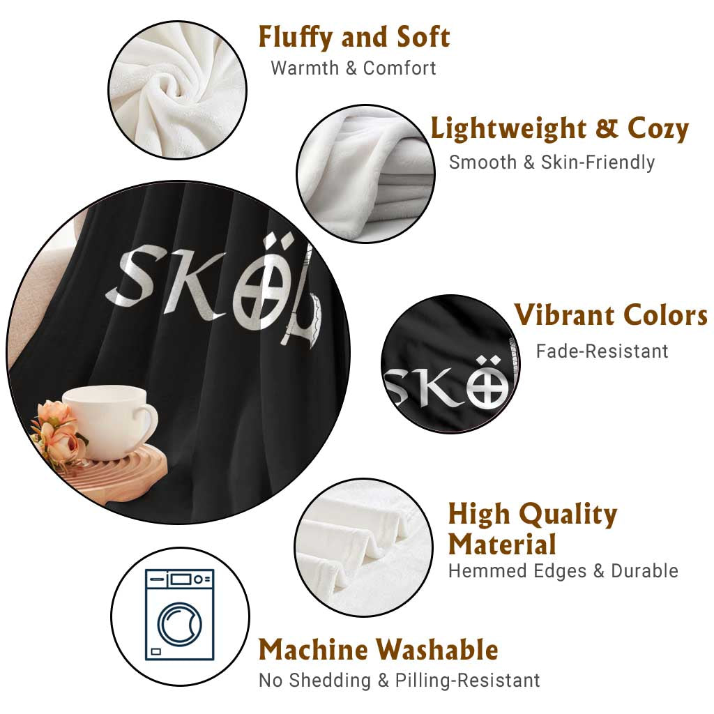 Skol Viking Heritage Axe Nordic Scandinavian Warrior Throw Blanket - Wonder Print Shop