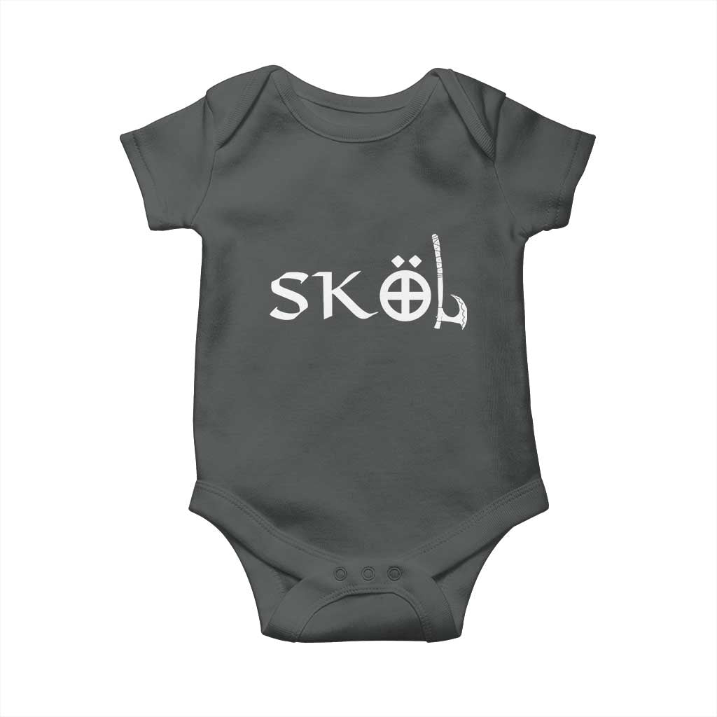 Skol Viking Heritage Axe Nordic Scandinavian Warrior Baby Onesie - Wonder Print Shop