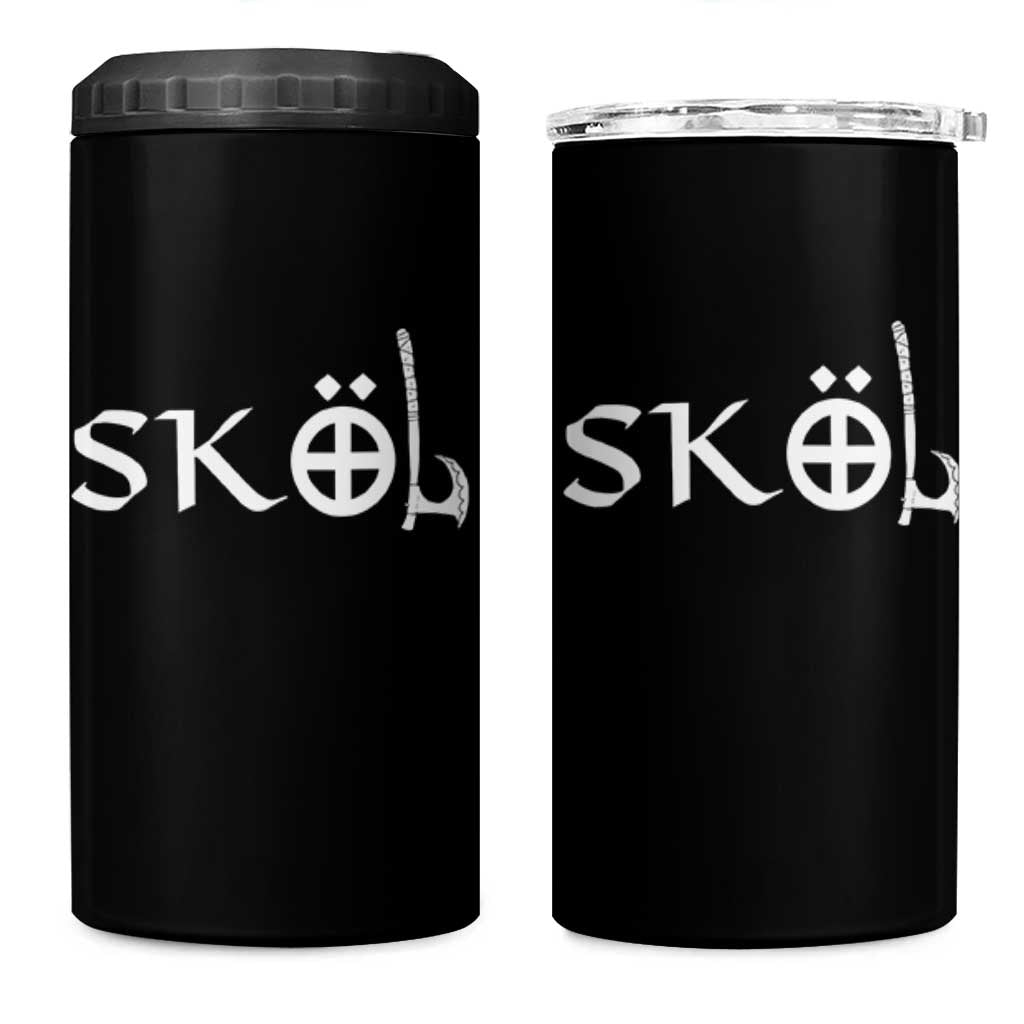 Skol Viking Heritage Axe Nordic Scandinavian Warrior 4 in 1 Can Cooler Tumbler - Wonder Print Shop