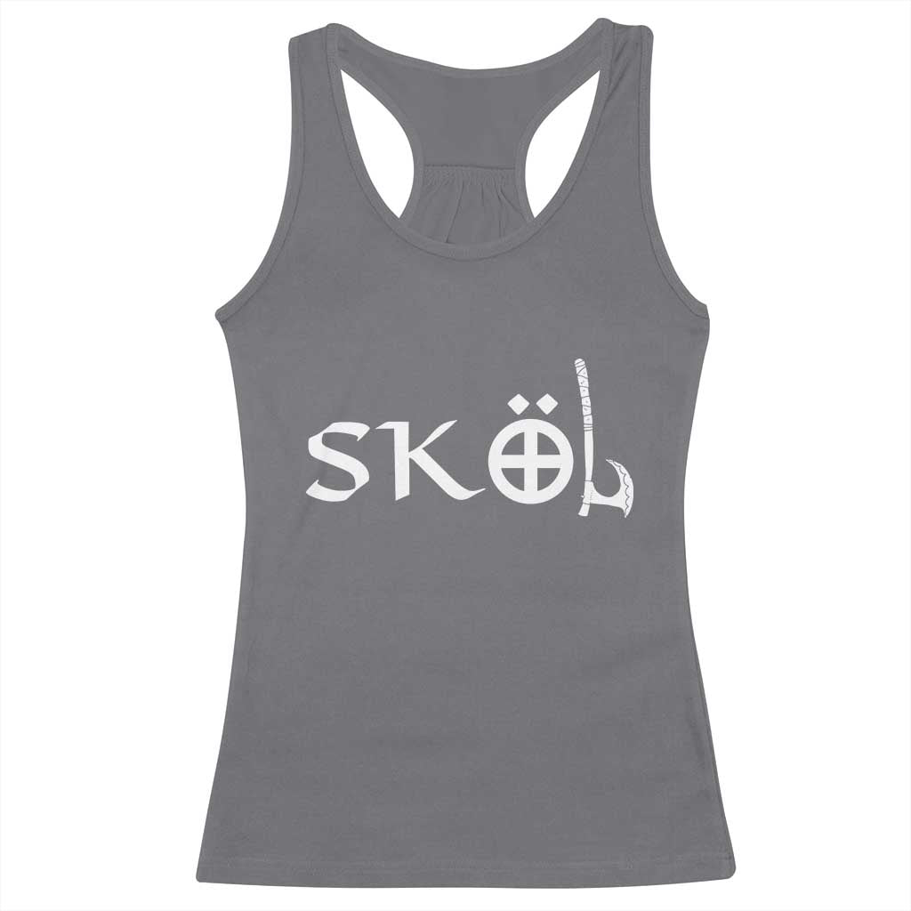 Skol Viking Heritage Axe Nordic Scandinavian Warrior Racerback Tank Top - Wonder Print Shop