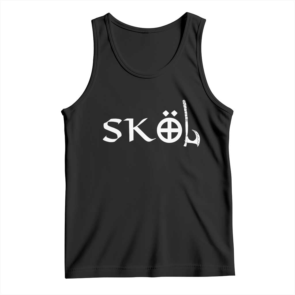 Skol Viking Heritage Axe Nordic Scandinavian Warrior Tank Top - Wonder Print Shop