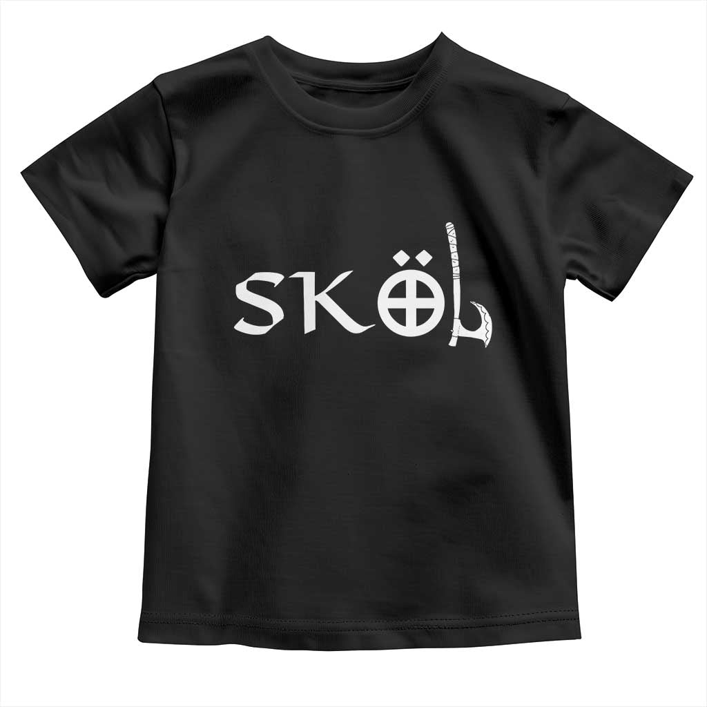 Skol Viking Heritage Axe Nordic Scandinavian Warrior Toddler T Shirt - Wonder Print Shop