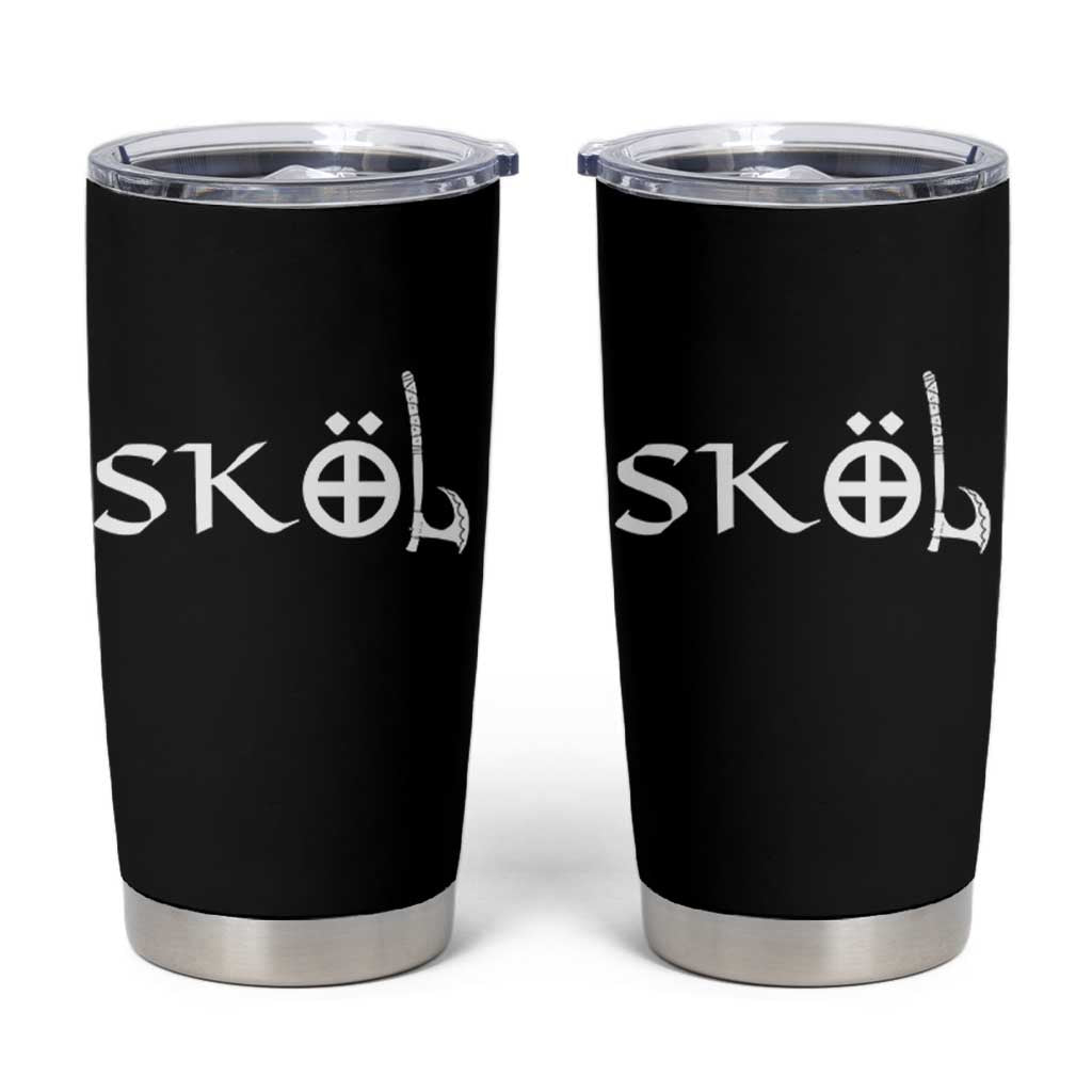 Skol Viking Heritage Axe Nordic Scandinavian Warrior Tumbler Cup - Wonder Print Shop
