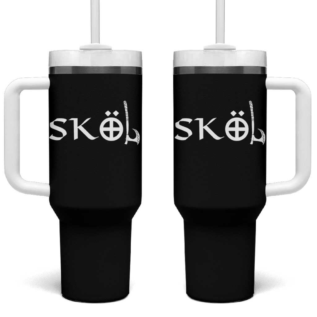 Skol Viking Heritage Axe Nordic Scandinavian Warrior Tumbler With Handle - Wonder Print Shop