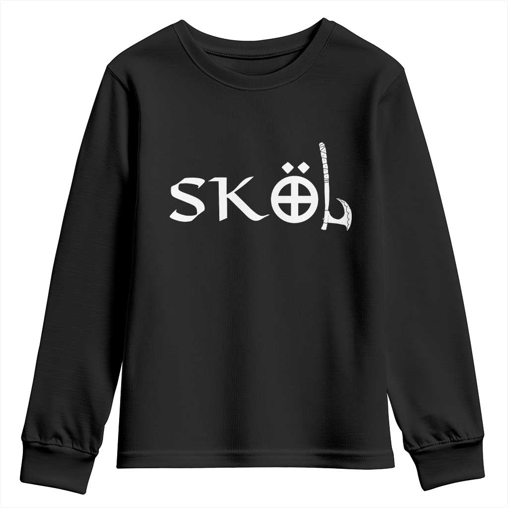 Skol Viking Heritage Axe Nordic Scandinavian Warrior Youth Sweatshirt - Wonder Print Shop