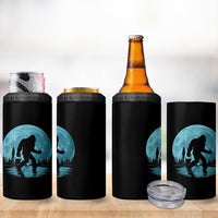 Funny Bigfoot Fishing Night Stroll Full Moon 4 in 1 Can Cooler Tumbler - Wonder Print Shop