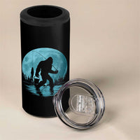 Funny Bigfoot Fishing Night Stroll Full Moon 4 in 1 Can Cooler Tumbler - Wonder Print Shop